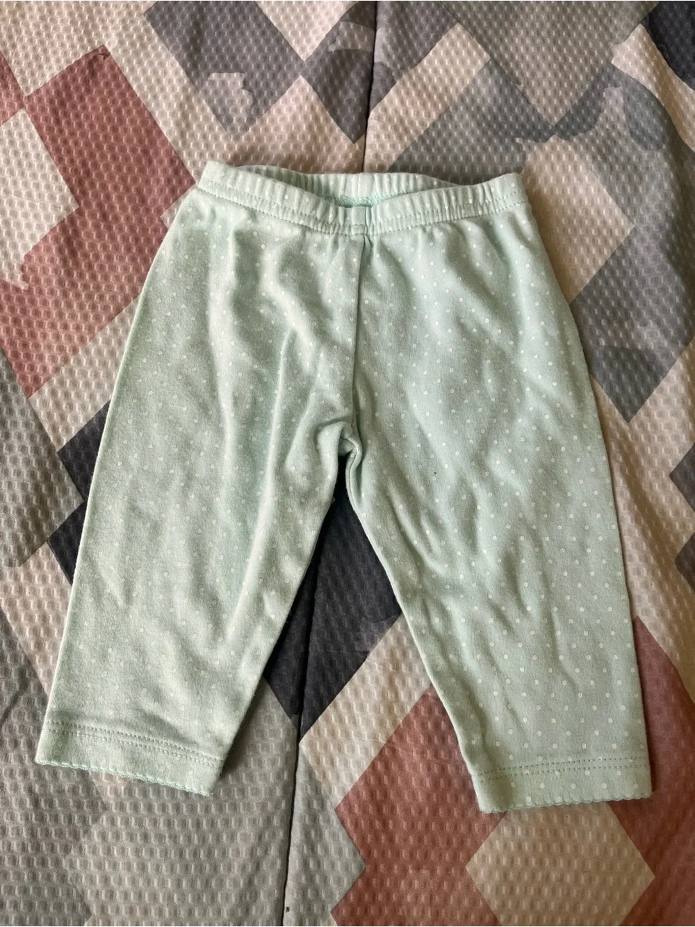 Carter's Mint Green Dot Stretch Leggings